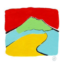 Vulkaan  Vesuvius, abstract landschap