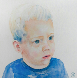 Portret in aquarel