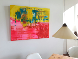 Abstract - acryl en olieverf op linnen