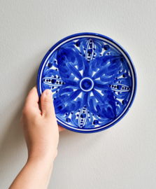 Wandbordje blauw