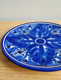 Wandbordje blauw