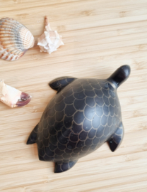 Schildpad beeldje messing