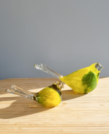 Vogeltjes van glas 2 stuks