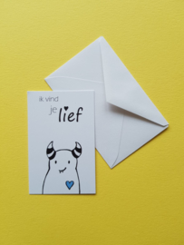 Liefmonster Cadeaukaartje Lief