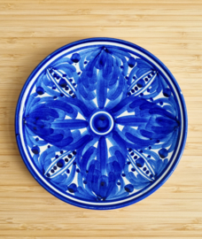 Wandbordje blauw