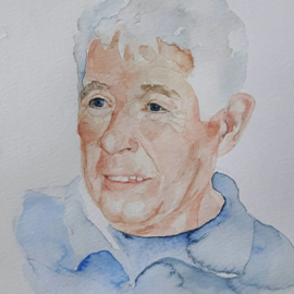 Portret in aquarel