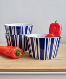Kommetjes blauw streep 3 stuks