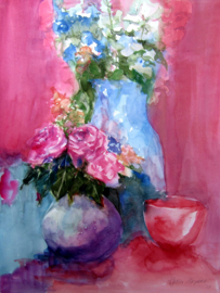 Bloemen in aquarel