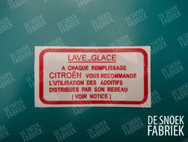 lave glace / window wiper fluid decall