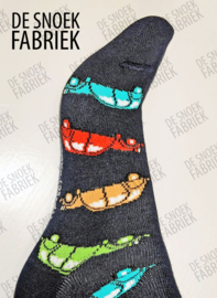 Citroen 2CV sokken blauw met kleuren 35 tm 41