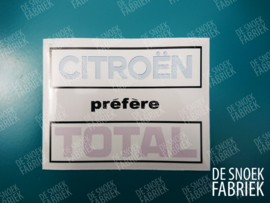 CITROEN préfère TOTAL carré/ fenêtre intérieure / transparant autocollant 