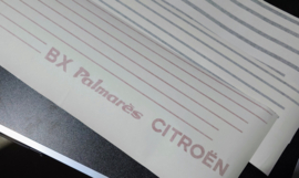 Citroen BX Palmares  striping  stickerset / grijs rood