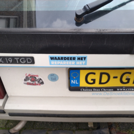 Bumpersticker; "Waardeer het, Repareer het" oranje