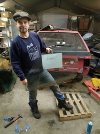 Citroen BX portier ruit voor links groen glas bestuurdersraam (gebruikt)