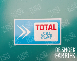 TOTAL - voir notice démploi blauw sticker