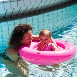 THE ESSENTIALS | Opblaasbaar Baby Zwemzitje Tropical Pink