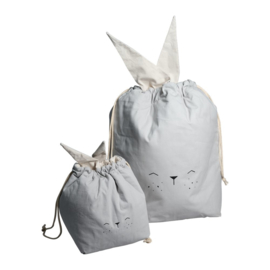 Fabelab | Opbergzak speelgoed Bunny Ice Grey (40 x 60 cm)