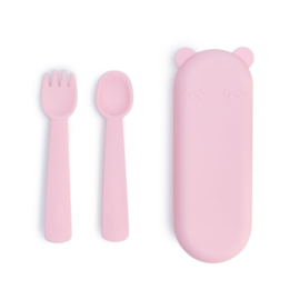We Might Be Tiny | Feedie Fork & Spoon (powder pink)