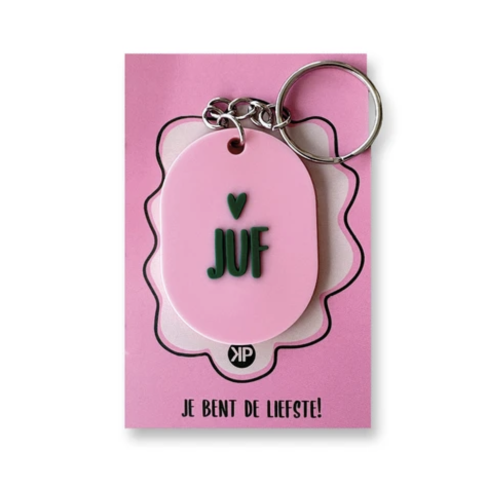 Sleutelhanger Juf