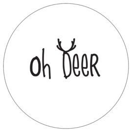Label-R | Muurcirkel Oh Deer Wit