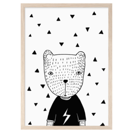 Mini Learners – Poster Bear in a t-shirt (A3)