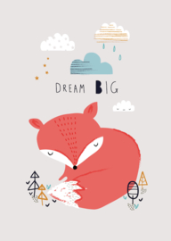 Petite Louise - Poster 'Fox Dream Big' (A4)