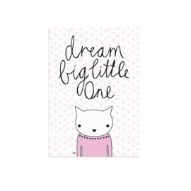 Studio Rainbow Prints - A5 Poster Dream Big Little One (roze)