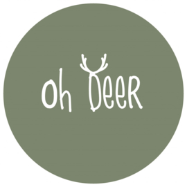 Label-R | Muurcirkel Oh Deer Olijfgroen