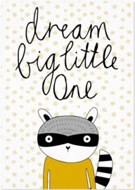 Studio Rainbow Prints - A5 Poster Dream Big Wasbeer (oker)