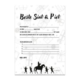 Esva Design | Invulkaart Mijn Verlanglijstje voor Sint en Piet (A6)