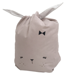 Fabelab Opbergzak speelgoed Bunny Mauve (40 x 60 cm)