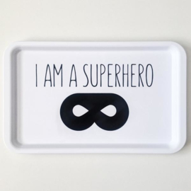 V&C Designs | Dienblad I am a Superhero (wit)
