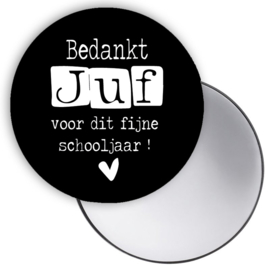 Esva Design | Spiegeltje Bedankt Juf (zwart)