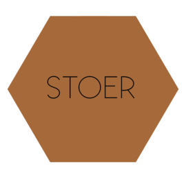 Label-R Kids | Hexagon Tekst Stoer (hazelbruin)