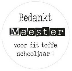 Sticker  Bedankt Meester Voor Dit Toffe Schooljaar!