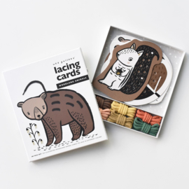 Wee Gallery | Rijgkaarten / Lacing Cards - Woodland Animals