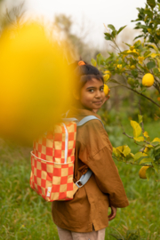 Sticky Lemon | Rugzak Groot Farmhouse Checkerboard (pear jam + ladybird red)