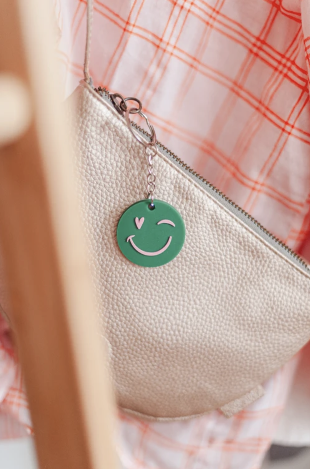 Sleutelhanger Smiley met hartje