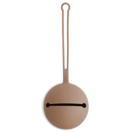 Mushie | Silicone Speen Bewaardoosje - Naturel