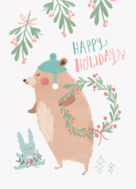 Petite Louise - Kerstkaart 'Happy Holidays'