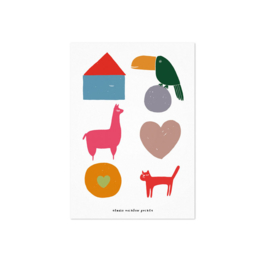 Studio Rainbow Prints - A5 Poster Dieren en blokken