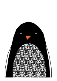 Ingrid Petrie Design - Hello Penquin print (A4)