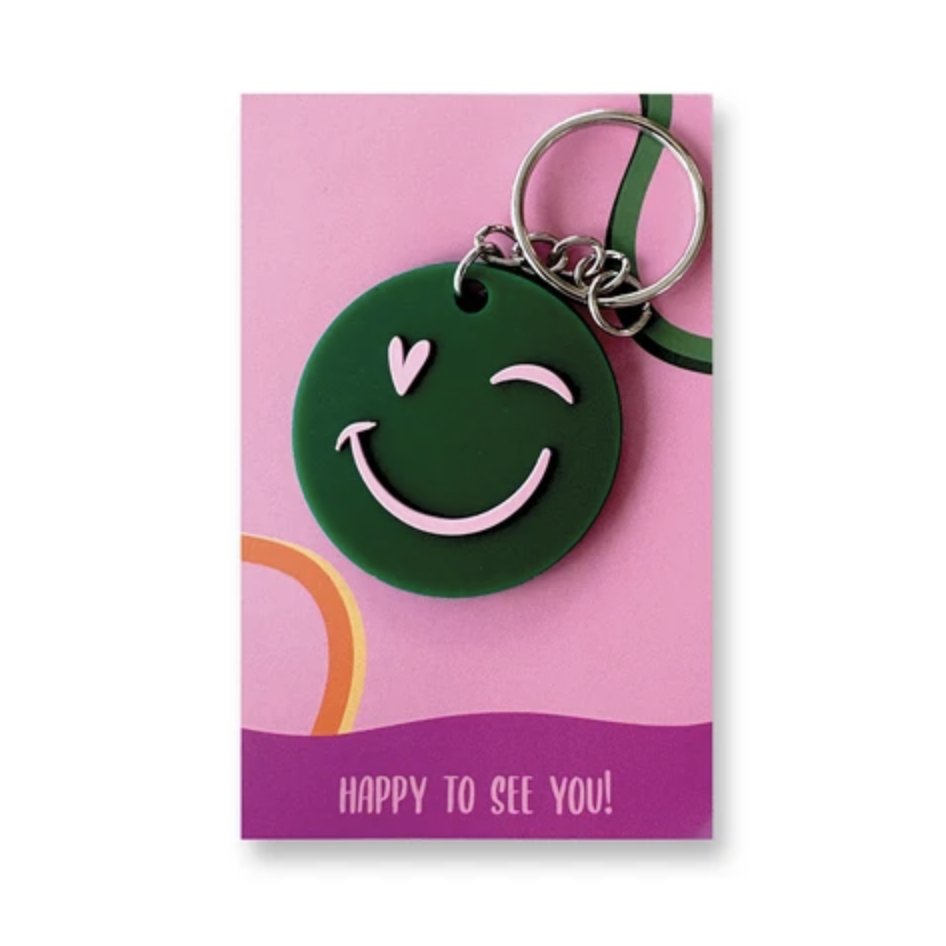 Sleutelhanger Smiley met hartje