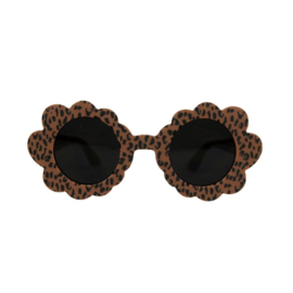 VanPauline | Zonnebril Flower Caramel Leopard (voor kids 4+)