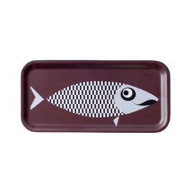 Nämä dienblad Moustache Fish 27,3 x 13,2 cm (aubergine)