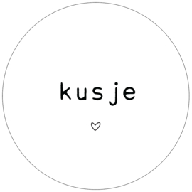 Label-R Kids | Muurcirkel Tekst Kusje (wit)