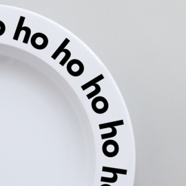 Buddy and Bear melamine bord Ho Ho Ho (zwart)