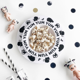 Buddy and Bear melamine kom Yum Yum (zwart)