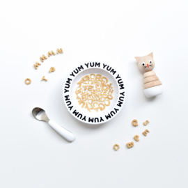 Buddy and Bear melamine kom Yum Yum (zwart)