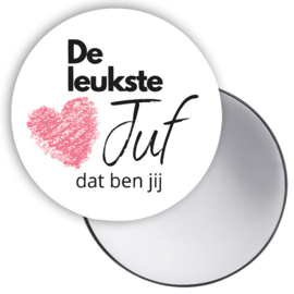 Esva Design | Spiegeltje De Leukste Juf... (wit)